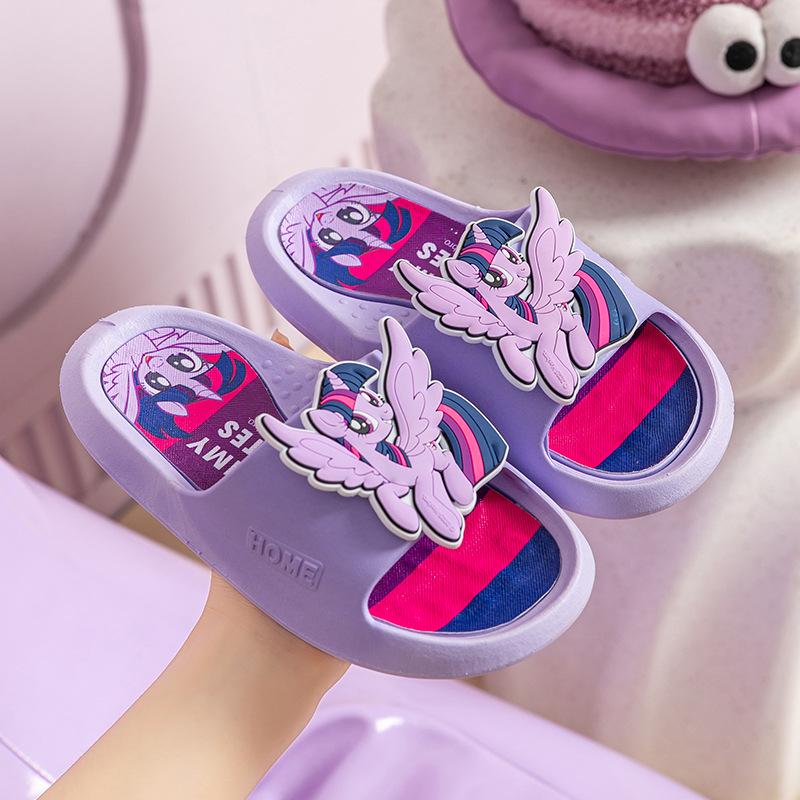 Chinelos de Verão Antiderrapantes My Little Pony para Meninas - Chinelos de Desenho Animado para Casa