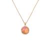 1 Piece Trendy Colorful Round Pendant Necklaces for Women Gold Color Stainless Steel Necklace Jewelry Party Accessories