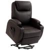 Lift Chair, Recliner with Lift Assist, Incl. Remote Control, Cup Holder, Adjustable Backrest, Brown