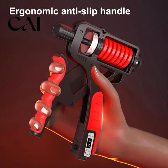Heavy Duty Grip Exerciser Hand Strengthener with Counter, 5-165kg Resistance Adjustable Rehabilitation Equipment Forearm Trainer Exerciser,
