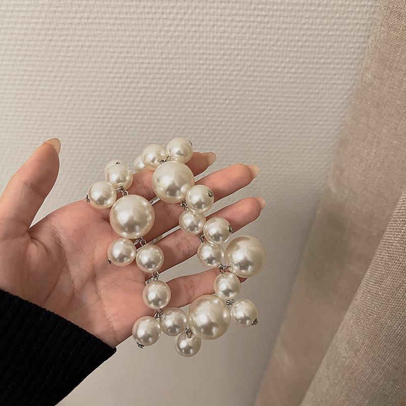 XIALUOKE Vintage Hyperbola Korálky Perly Náhrdelník Řetízek na klíční kost Dámský Elegantní Náhrdelník s přívěskem Svatební Šperky