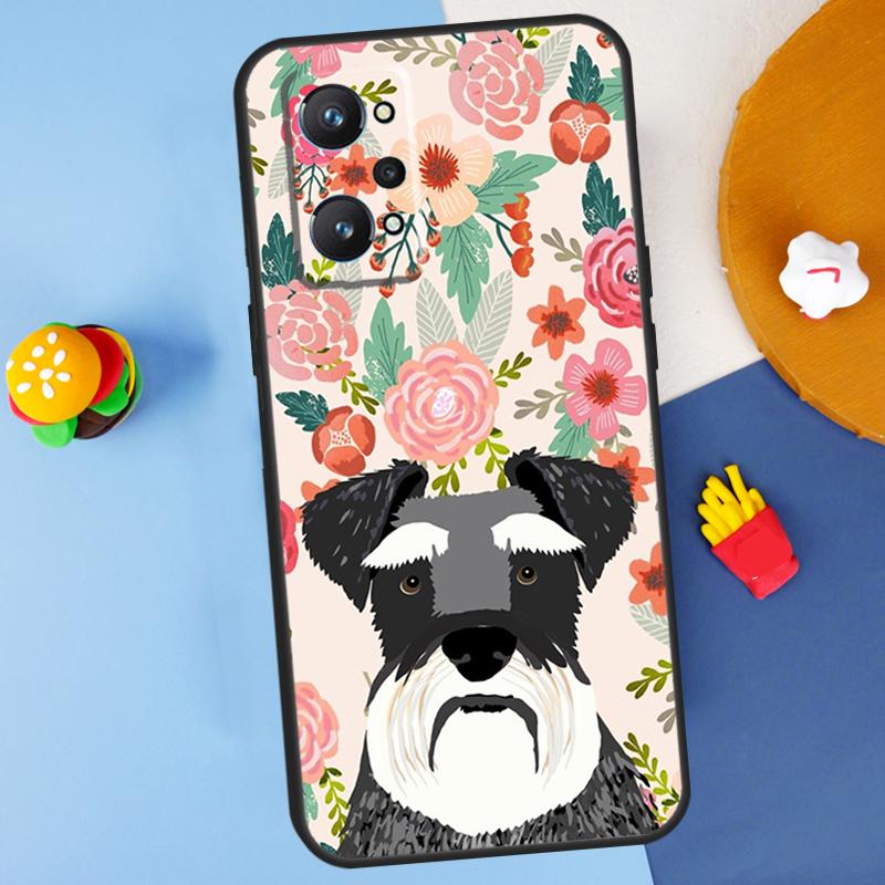 Schnauzer Puppy Dog For Realme 11 10 12 13 14 Pro Plus GT 5 6 6T GT7 Pro C61 C53 C51 C21Y C25S C55 C67 C75 Case