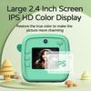 New HD 1080P Kids Print Camera Instant Print Thermal Paper Camera Mini Cute Kids Video Camera Kids Dinosaur Camera Gift