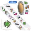 500Pcs/Roll Q Chemical Experiment Kids Rewards Stickers - DIY Scrapbooks Album Decor Sealing Label Decals