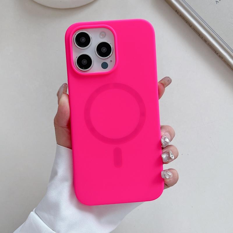 Bright Fluorescent Liquid Silicone For Case For For Iphone 17 Air 16 15 14 13 12 Pro Max Plus Wireless Charge Cover