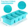 Ztomine Silicone Freezer Tray with Lid - Silicone Freezer Food Mold - Large Ice Cube Tray Silicone Freezer Containers for Freezing and Preserving Soup