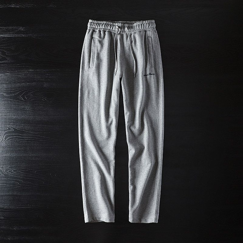 Sweatpants Cut-off Label Cotton Terry Export Original Men s Pants Light gray 2XL