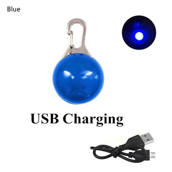 

Led Dogs Collars Pendant Rechargeable Pet Usb Luminous Collar Pendant Puppy Flash Light Leash Accessorie Decoration Dog Necklace синий