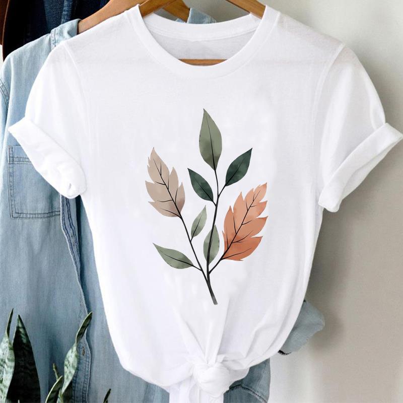 (Asian Size) Short Sleeve T-shirts Casual sweet trend Clothing Printed Female Top T Shirt o-neck Lady Fashion Women Graphic Tee