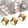 100 PCS 9MM Brass Copper Square Rivets Apparel Shoes Bag Accessories for Leather Decoration