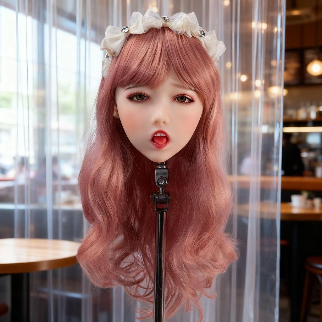 Hlava sexuální panenky pro dospělé Vynikající make-up Tpe Měkká gumová hlava Vyřezávaná s ústy Orální sex Sexuální hračka pro dospělé muže