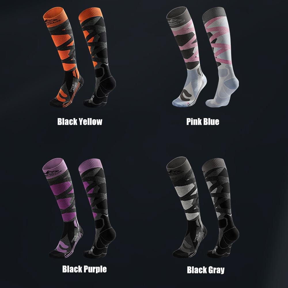 1 Pair Ski Socks, Cold Weather Socks for Snowboarding, Snow, Winter, Thermal Knee-high Warm Socks, Hunting