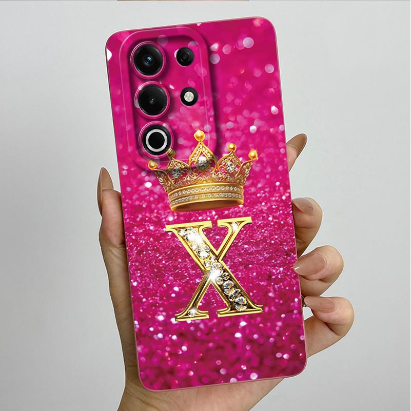 For itel S25 Ultra Case S686LN Luxury Crown Letters Matte Soft Silicone Protective Back Cover for ItelS25 S 25 Ultra 5G Fundas