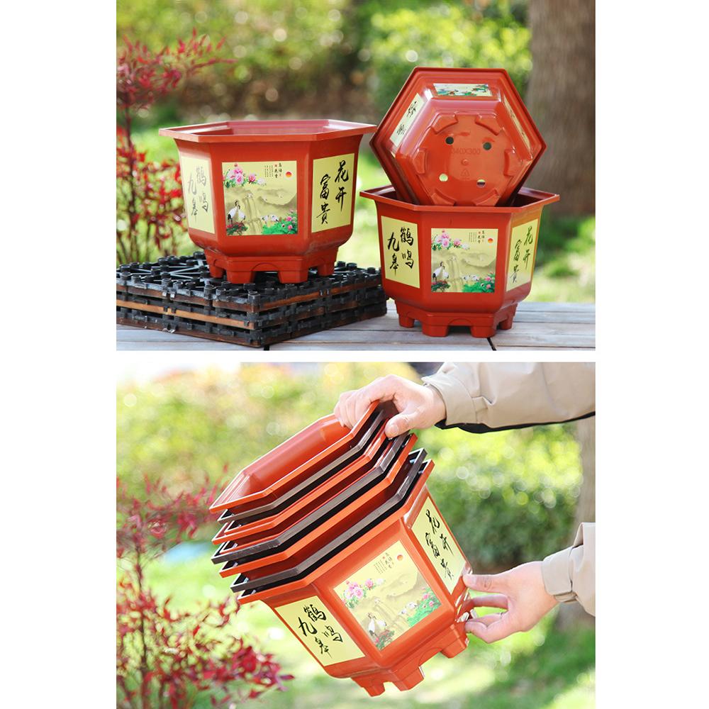 Resin Flower Pot Thickened Hydroponic Planter Durable Water Planting Pots