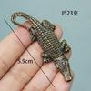 Antique Bronze Crocodile Miniature Figurines Vintage Brass Mini Alligator Statue Desk Ornaments Home Feng Shui Decor Crafts