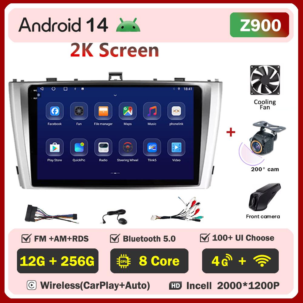 For Toyota Avensis 3 T27 2008-2015 Car Radio Player Car Carplay Screen Autoradio Mirror Link Android Auto Touch Screen 8 Core