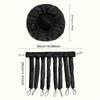 2-Pack Long Hair Curling Headband, Satin No-Heat Curling Iron with Adjustable Straps, Extra Large Satin Sleeping Cap