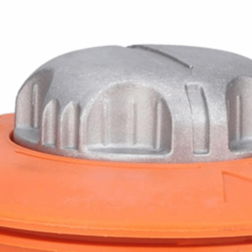 Durable Universal Bump Feed Trimmer Head Orange Heavy Duty Brush Cutter Head Aluminum Alloy Bump Spool String Trimmer Head