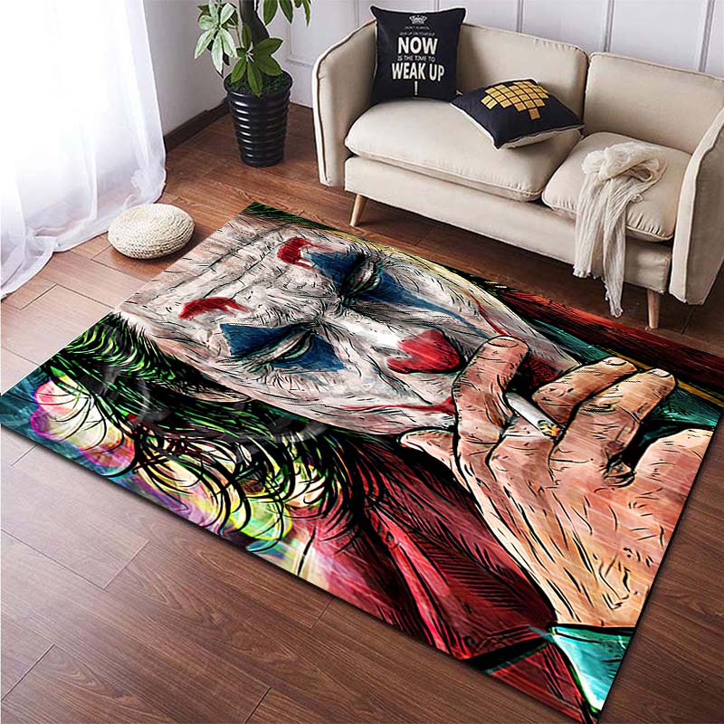 Horror Joker Printed Floor Mat Carpet 15 Sizes Living Room Bedroom Bedside Window Sill Bathroom Floor Mat Home Decoration Home