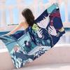 Anime Mob P-Psycho 100 Anime Beach Swimming Towel Soft Absorbent Washcloth Children's Gifts for Kids Travel Camping Gym