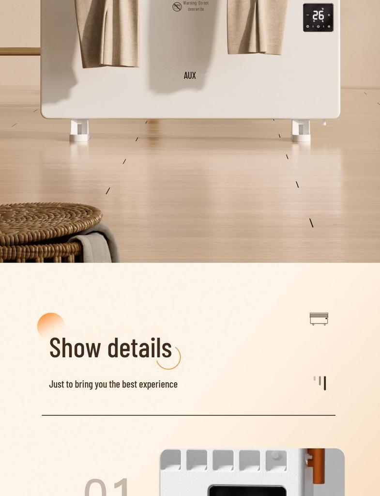 Oaks NDL220-B81 Energy-Saving Vertical Convection Heater for Whole House or Bedroom