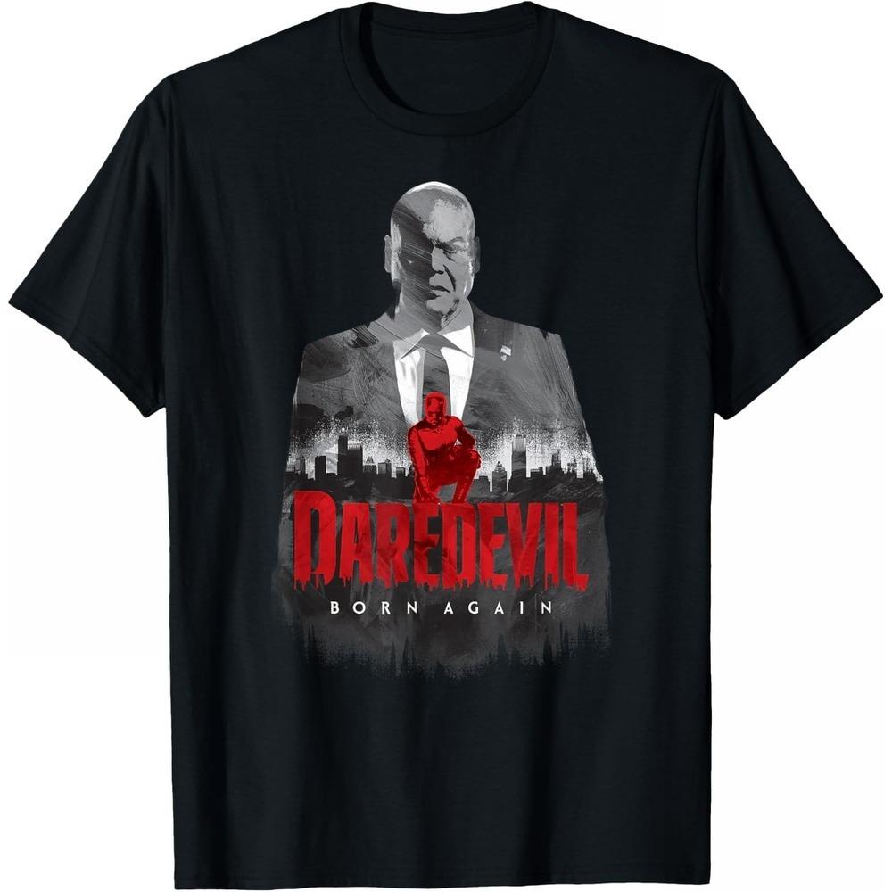 Daredevil Born Again Marvel TShirt Punk Unisex Short Sleeve Heavy Cotton Oversized Crew Neck Fashion Top for Male  Female M