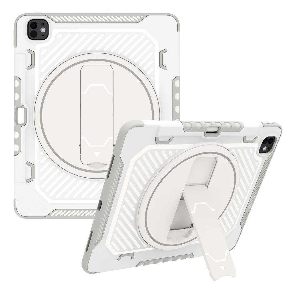 For iPad Pro 13 (2025)/13 (2024) Case Kickstand PC + TPU Shockproof Tablet Cover with Pen Slot