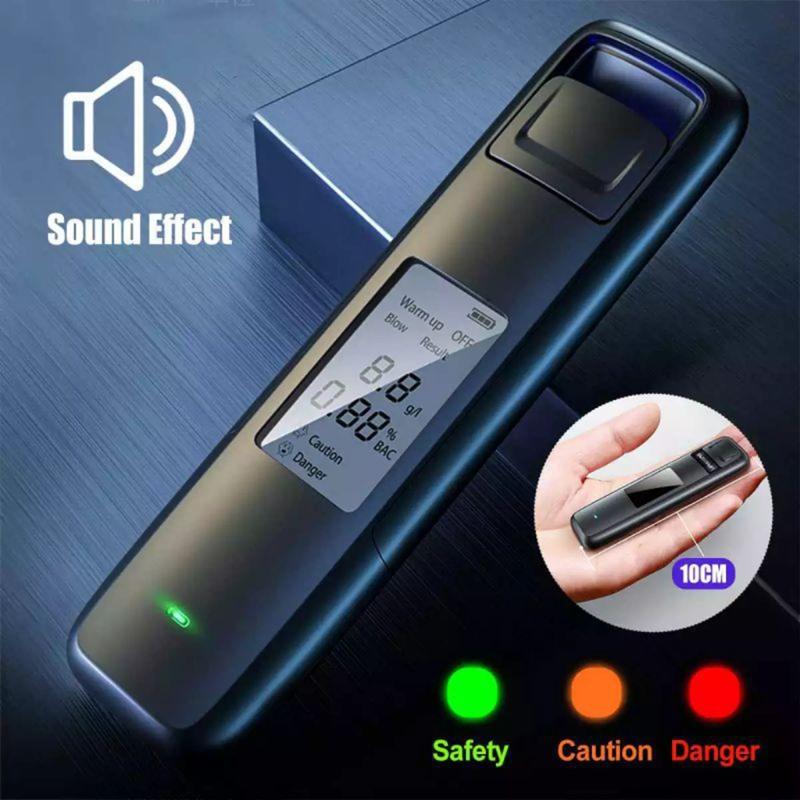Non-Contact Alcohol Tester with LED Display USB Rechargable Breathalyzer Alcohol Detection Device Personal Home Use