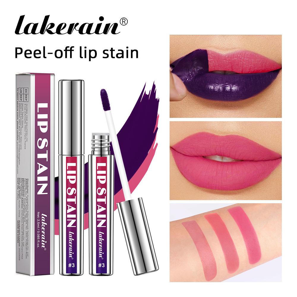 Silberne Tube Abziehbar Tattoo Lipgloss Wasserdicht Flüssig Matt Lippenfarbe RosePink Abziehbar Lippenfarbe Klebt nicht am Becher Schnelltrocknend Make-up
