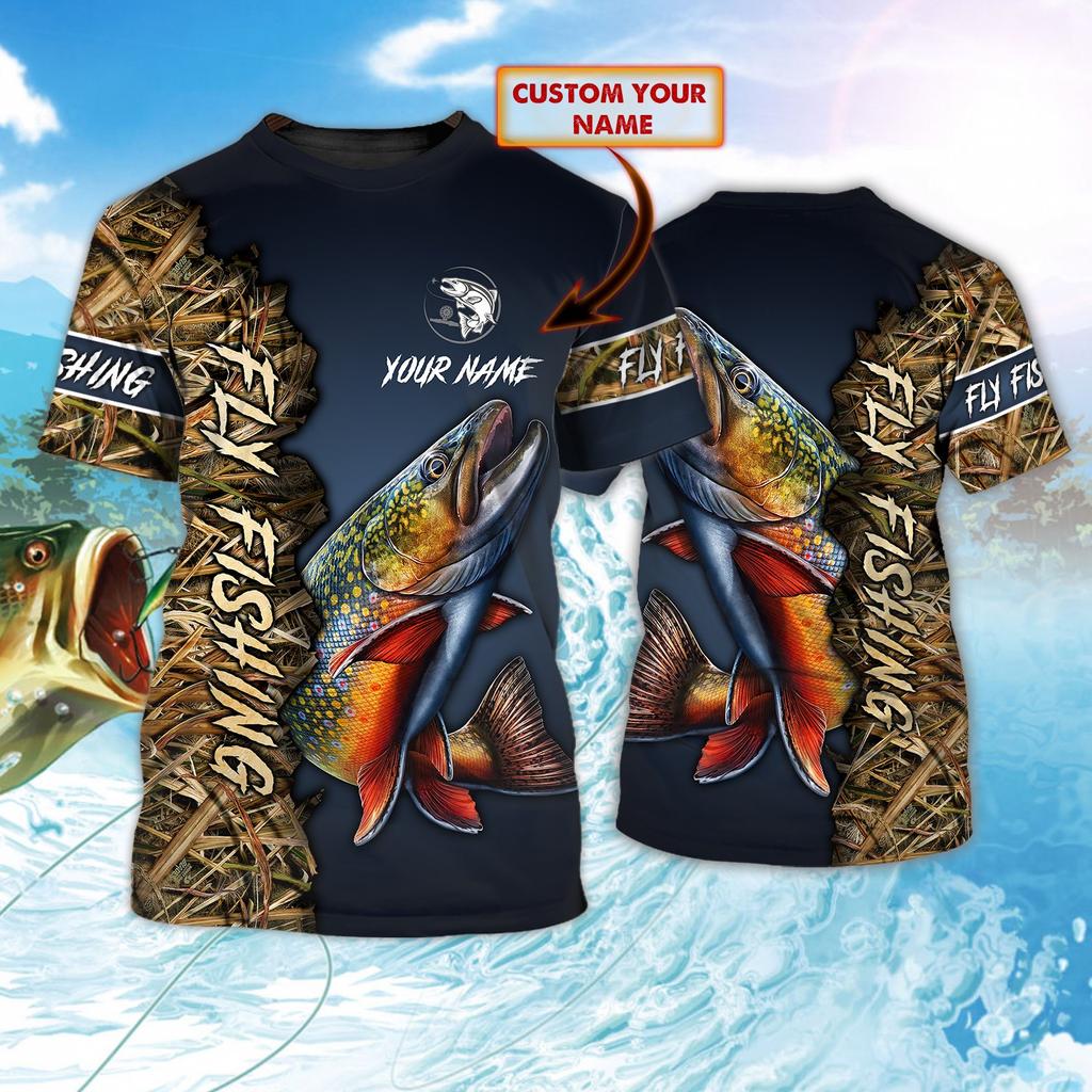 Pike / Marlin Fishing Personalized Name 3D All Over Printed Mens T Shirt Cool Summer Unisex Casual Short Sleeve T-shirt TX259
