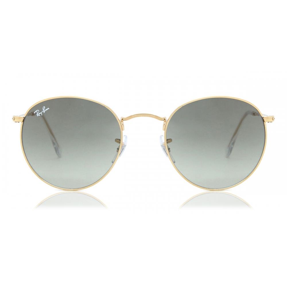 Солнцезащитные очки Ray Ban Rb3447 Round Metal Asian Fit 001 71 для мужчин Gold/53-21-145