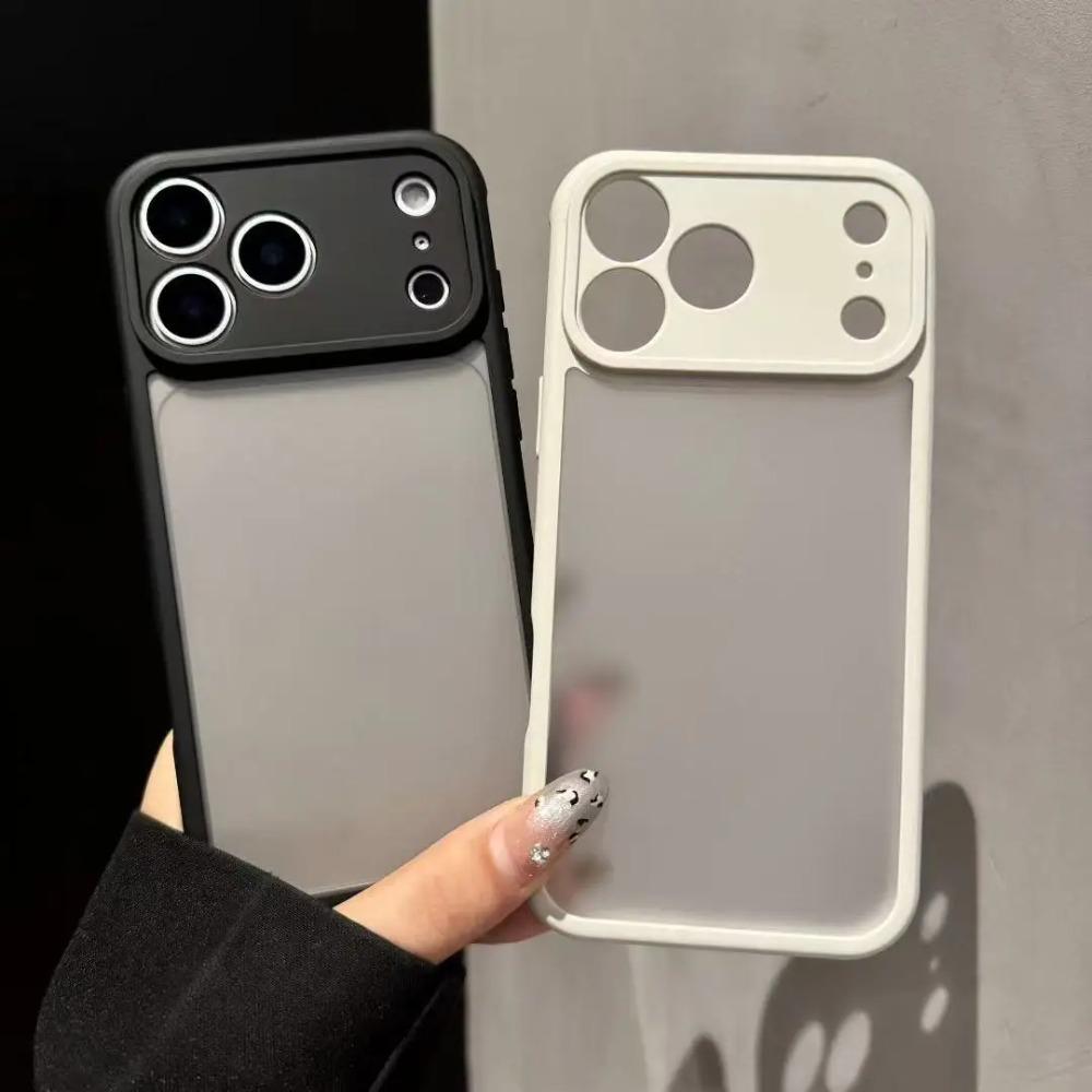 Luxury Translucent Matte Lens Protective Phone Case For iPhone 17 Air 16 15 14 Plus 13 12 11 ProMax For Bumper Back Cases Cover
