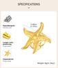 Starfish Open Rings for Women, Stainless Steel Adjustable Ring Beach Sea Ocean Fashion Jewerly Gift