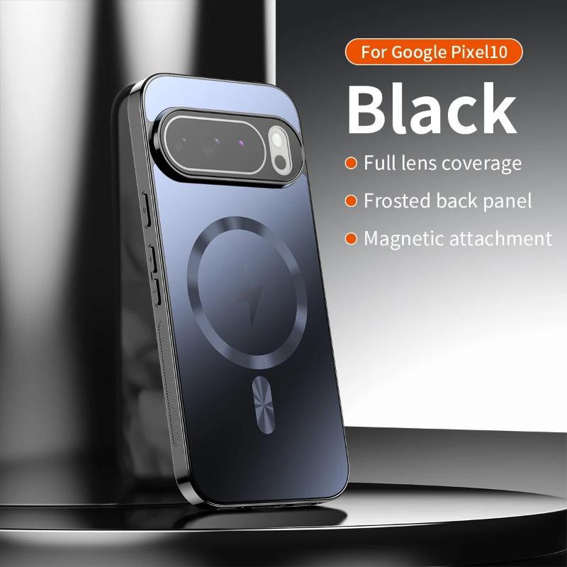 Magnetische Hoes voor Google Pixel 10 9 ProXL 8 7 6 Pro 9A 8A 7A 10Pro AG Nano Mat Lightning Cover Beschermende Schokbestendige Hoes Google Pixel 9PRO zwart
