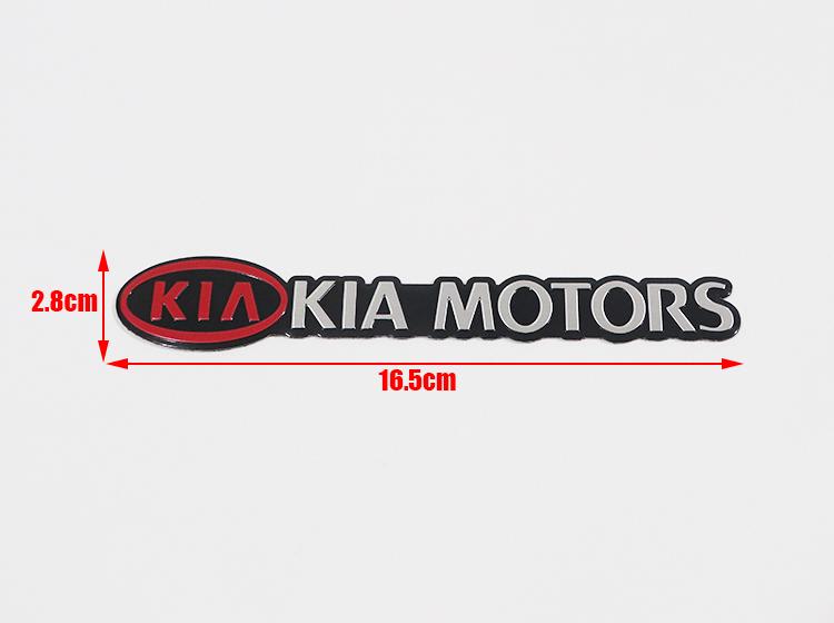 AANQ1 1pcs 3D Car Logo Aluminum Sticker Fender Side Rear Bumper Tail Door Trunk Sticker Emblem Sticker Styling Accessories For KIA