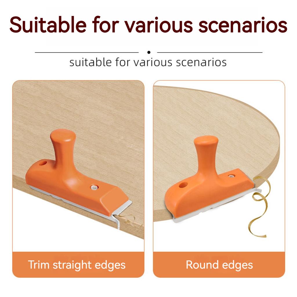 3-in-1 Edge Banding Trimmer Handheld Right Angle Arc Deburring Scraper Woodworking Edge Cutter