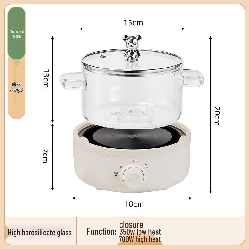 Health Pot: Multi-Function Electric Kettle for Chinese Medicine, Tea, Soup, and Porridge with Thickened Glass and Fully Automatic Features.