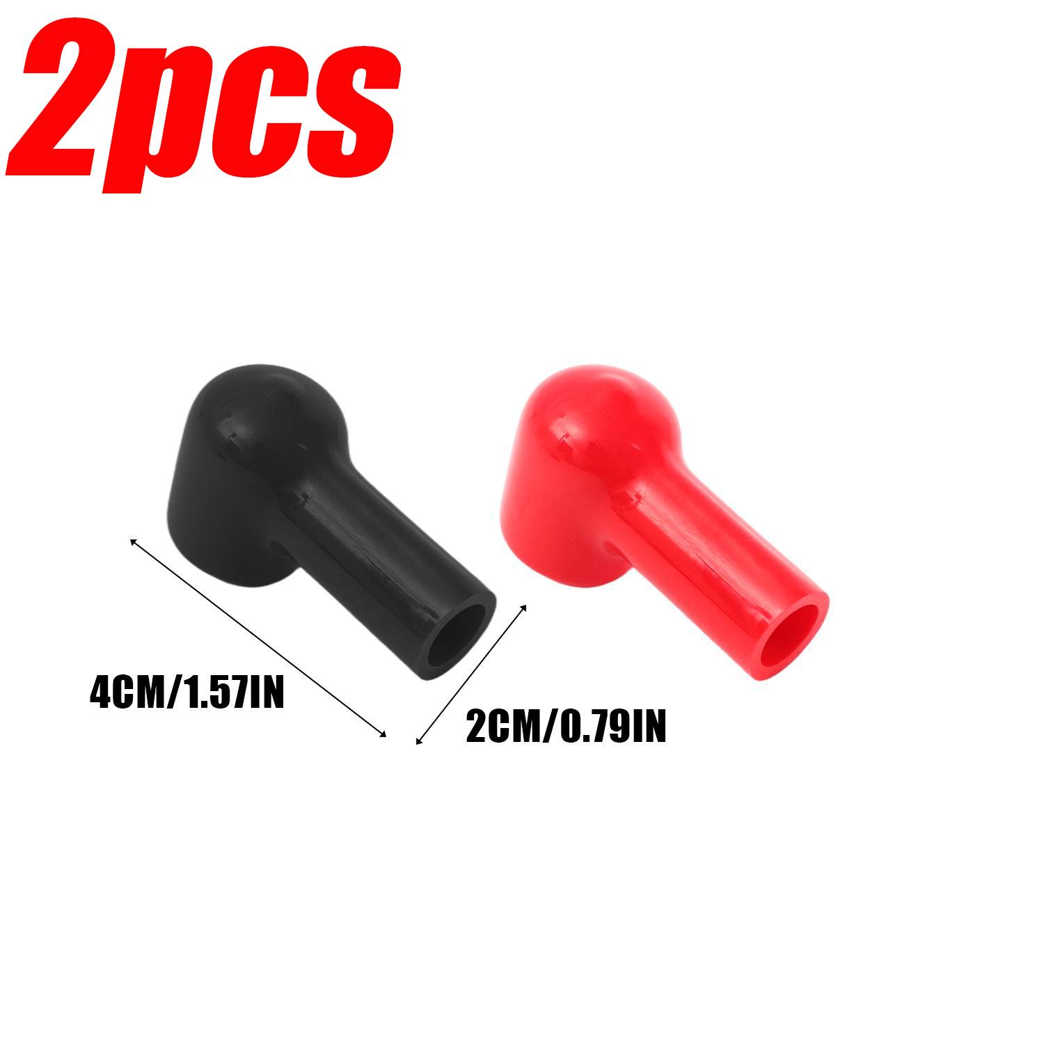 

8/2pcs Battery Insulation Protective Cover for Car Motorcycles Battery Negative Positive Terminal Cover Cap Boat Insulating
