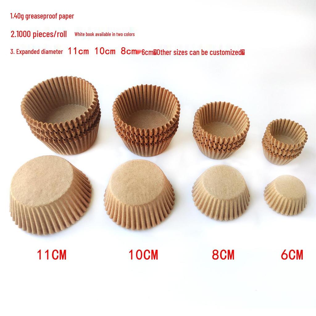 1000pcs Oil-Proof Disposable White Baking Cups - Heat-Resistant Paper Holders