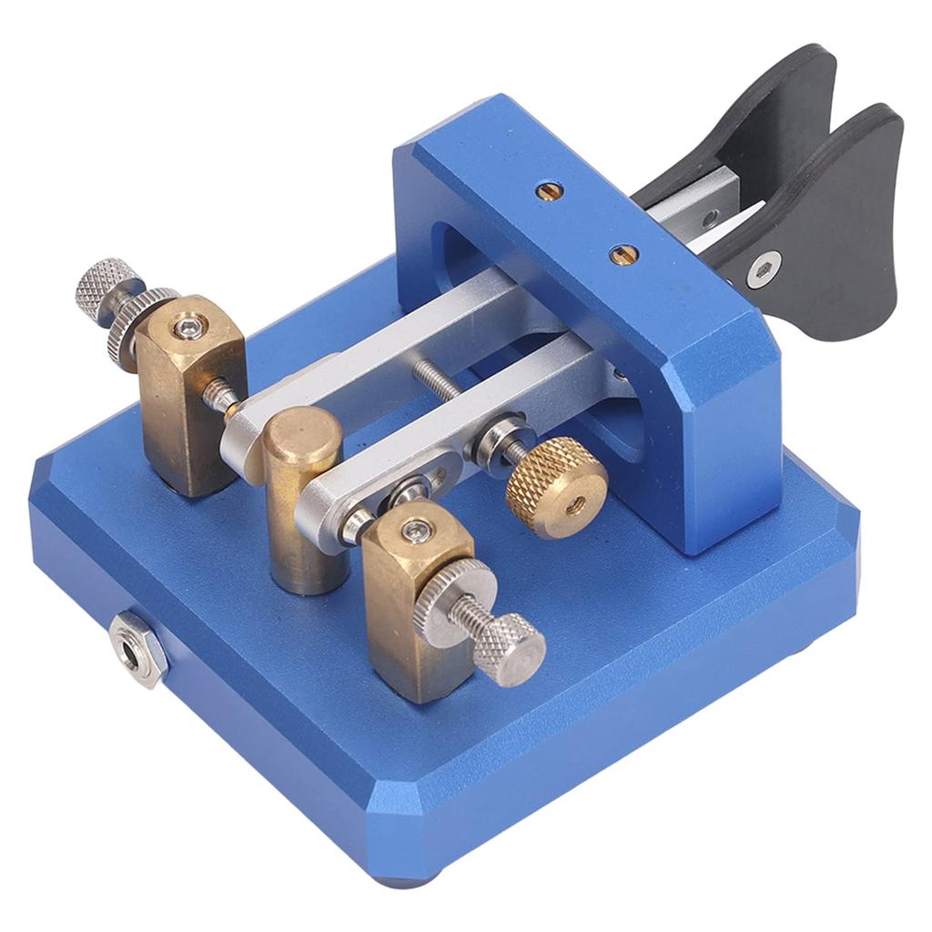 Morse code automatic keyer for shortwave CW transceivers signal transmitter for amateur radio and ham operators dual-paddle - high-precision (blue)