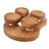 Wooden Sauna Headrest with Rotatable Disc Sauna Pillow for Neck Shoulder Pain Head Relaxation