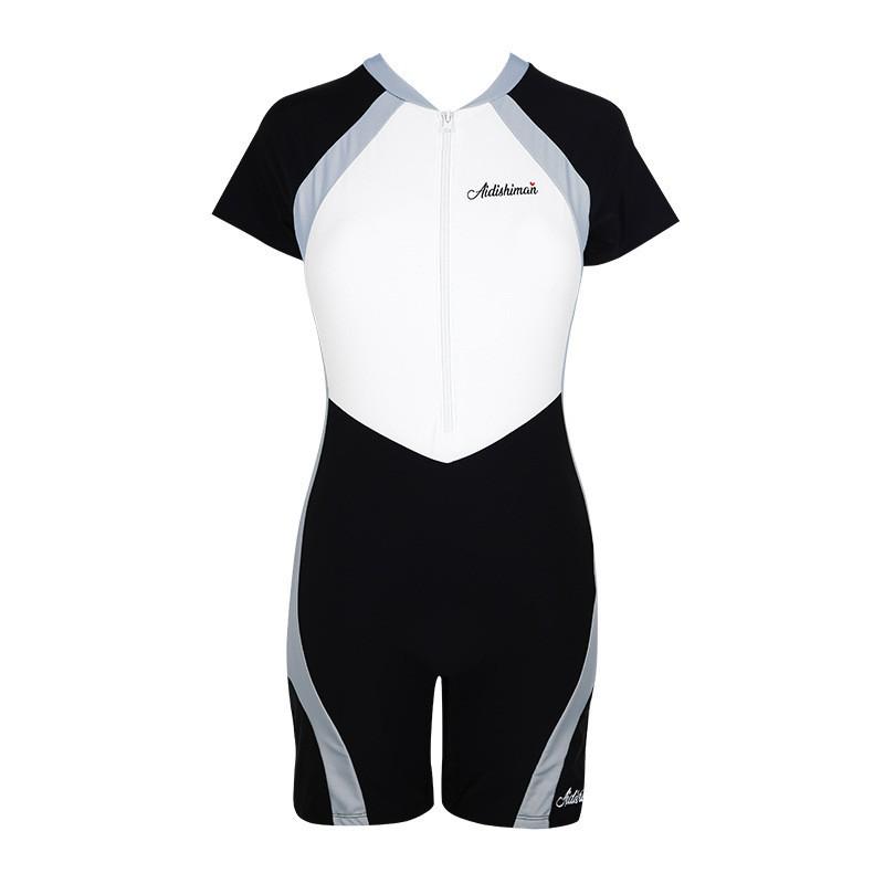 Large Size Swimsuit Women's One-piece Boxer Sunblock Slimming Belly-covering Swimming Pool Hot Sports Suit