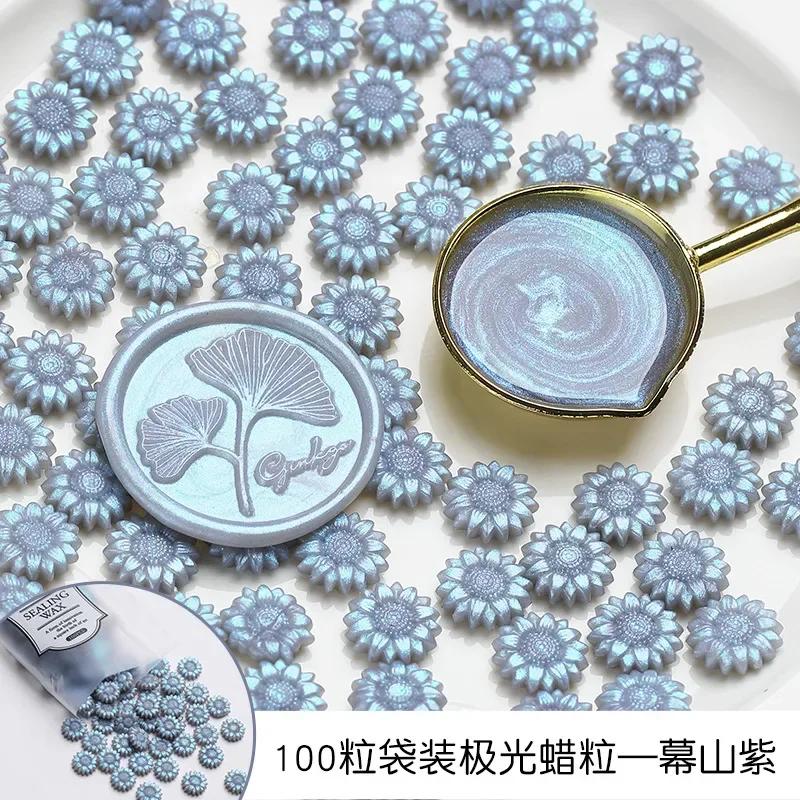 New 500g Aurora Sealing Wax Particles Sunflower Colorful Wax Material DIY Hand Account Invitation Greeting Card Making