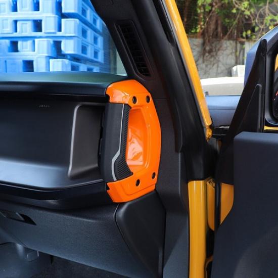 Center Console Both Side Handle Cover Decoration Trim For Ford Bronco 21+Orange