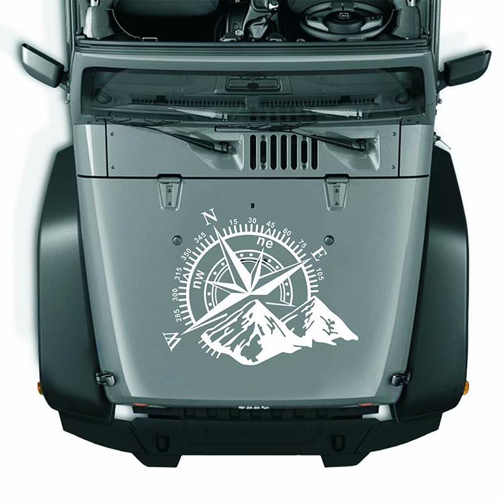 Auto Car Truck Boat Exterior Body Windshield Reflective Sticker Decal - White