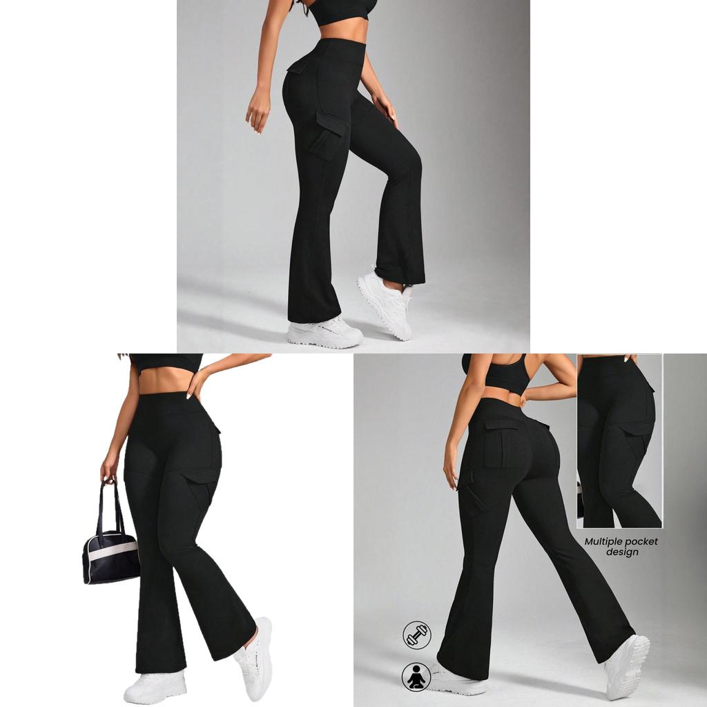 Damen Stretch-Cargohose mit tiefen Taschen und schmaler Passform für Büro und Freizeit