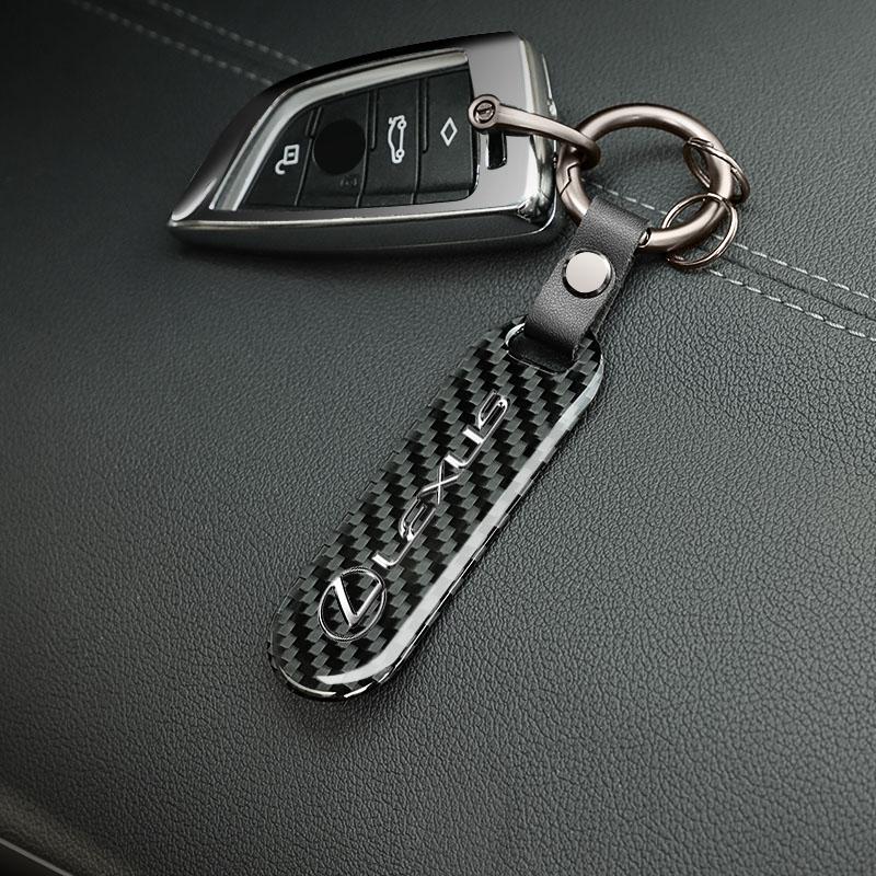 1Pcs Car Key Chain Ring Carbon Fiber Zinc Alloy Keyring Valve Cap For Lexus F SPORT ES RX NX LS UX LM LX GX LC RZ GS IS300 RX350 RK8