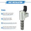 Variable Valve Timing Solenoid Compatible for Subaru Baja Turbo 2.5L H4 - Gas 2004-2006, Durable Metal Silver Tone Control VVT Solenoid Valve