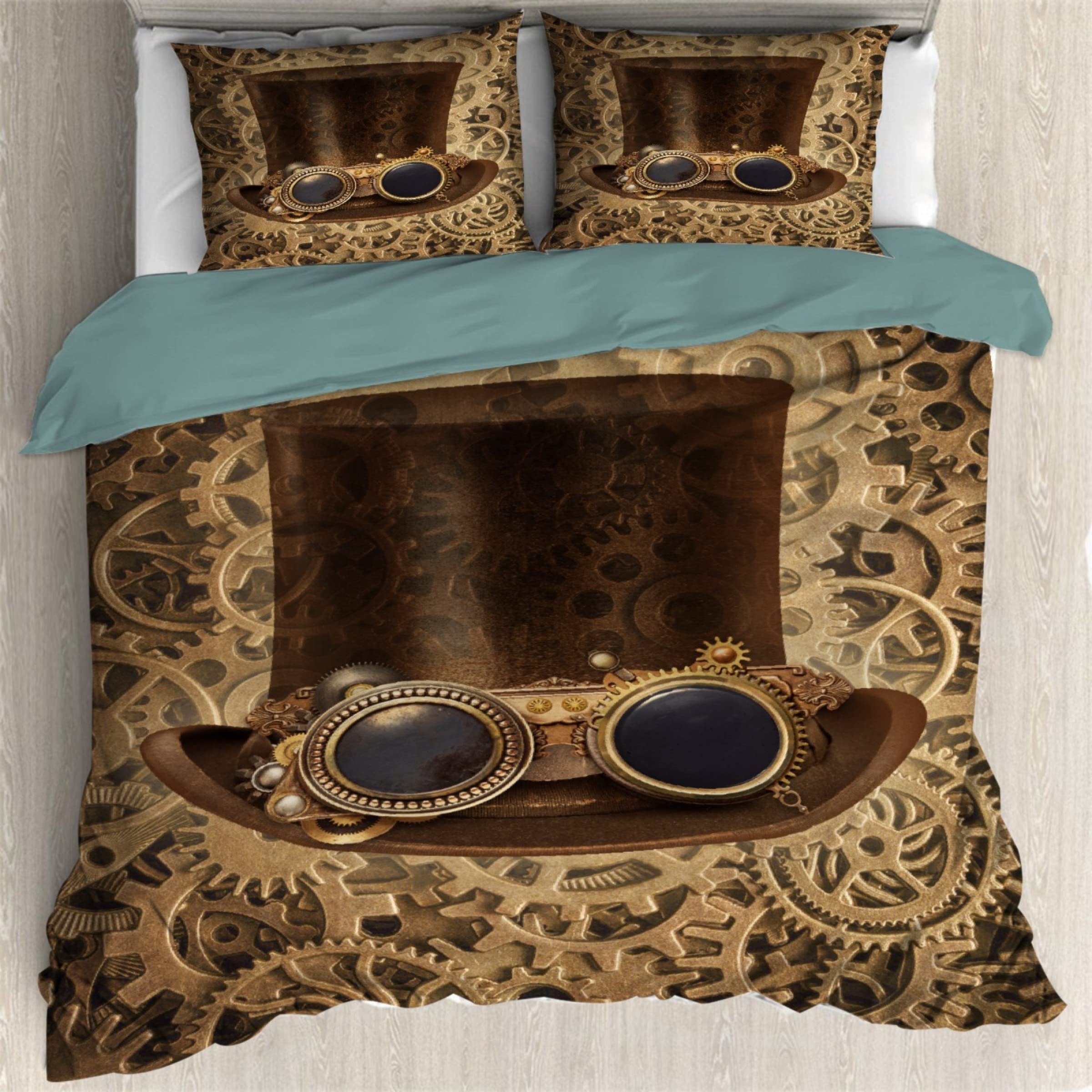 

Hat Duvet Cover For Kids Boys Girls Queen Size Lightweight Down Quilt Covers Bedroom Decor 2 Pillowcases 1 Duvet Cover No Quilt EU Single(135x200cm)