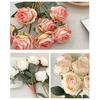 7 Stück/Bündel Mehrfarbige Simulationsrose 7 Köpfe Kunstblume Brautstrauß
